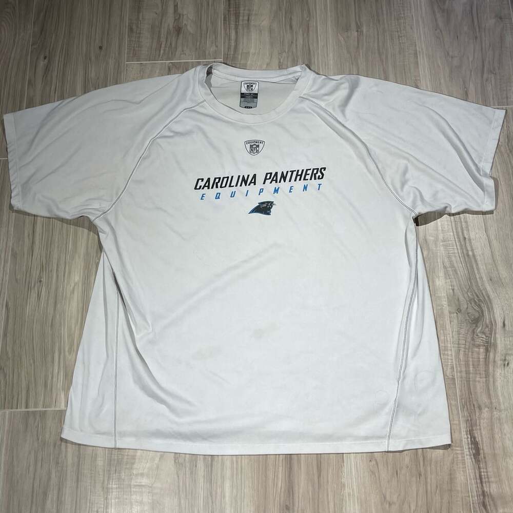 Reebok Carolina Panthers NFL Equipment Size XL White T-Shirt